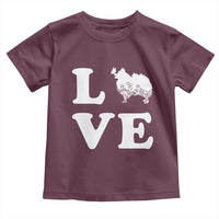 Love Pomeranian Toddler T Shirt Cute Pom Dog Lover Gift
