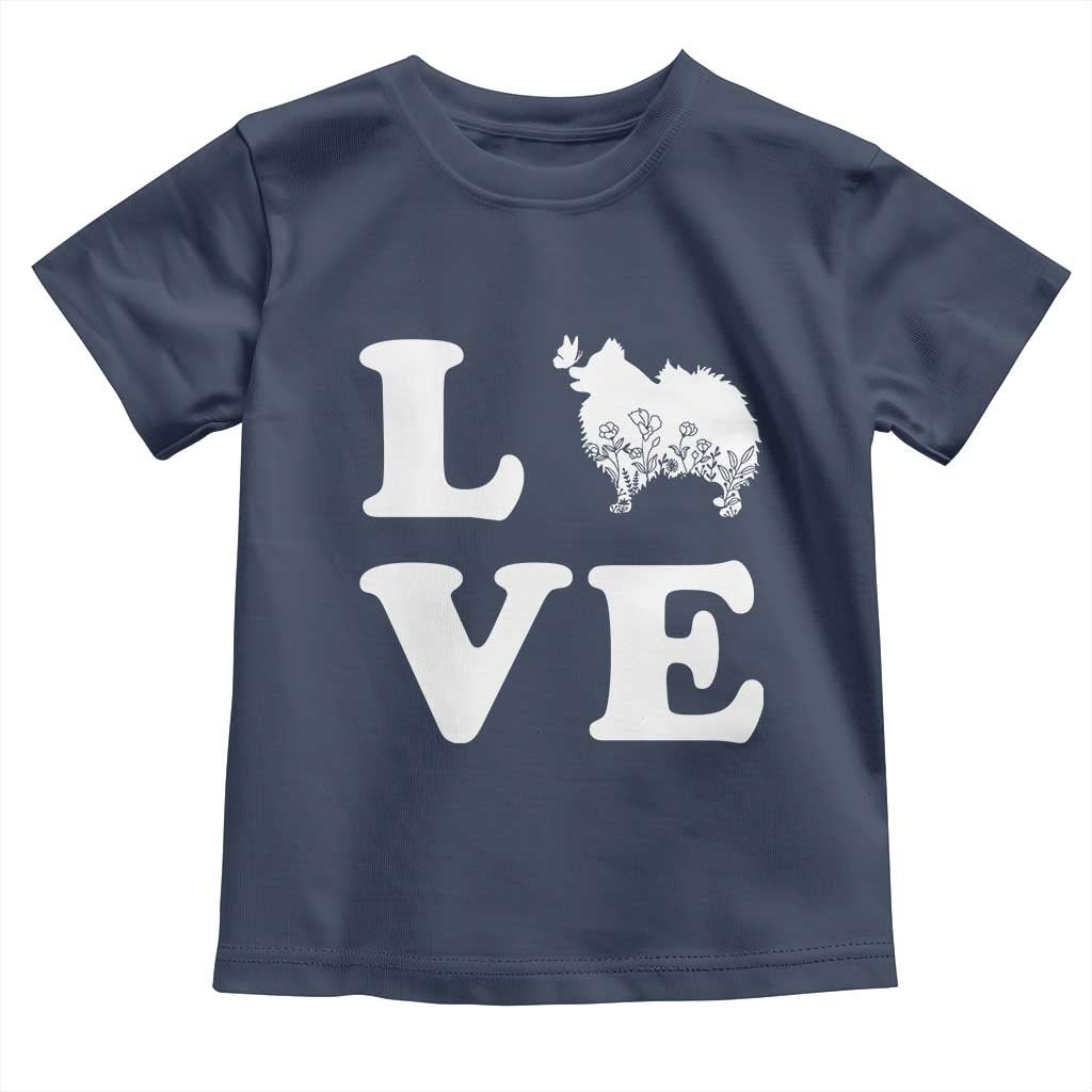 Love Pomeranian Toddler T Shirt Cute Pom Dog Lover Gift