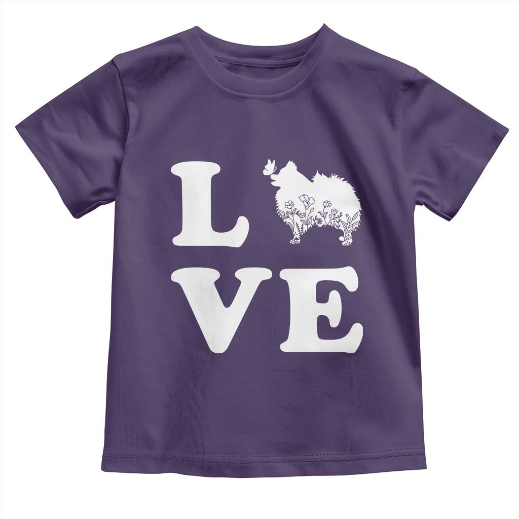 Love Pomeranian Toddler T Shirt Cute Pom Dog Lover Gift