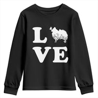 Love Pomeranian Youth Sweatshirt Cute Pom Dog Lover Gift