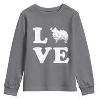 Love Pomeranian Youth Sweatshirt Cute Pom Dog Lover Gift
