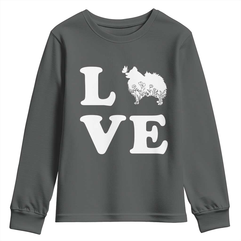 Love Pomeranian Youth Sweatshirt Cute Pom Dog Lover Gift