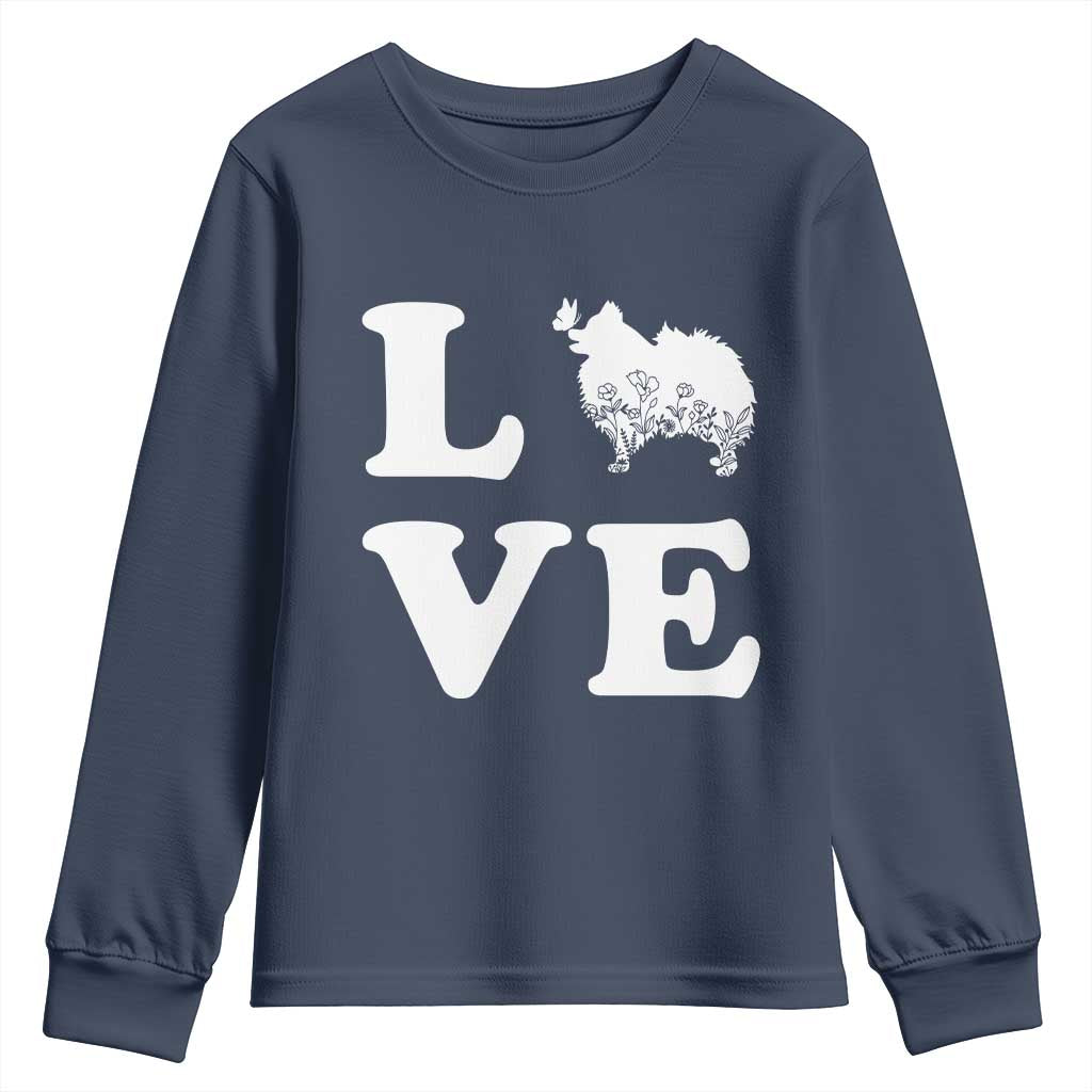 Love Pomeranian Youth Sweatshirt Cute Pom Dog Lover Gift