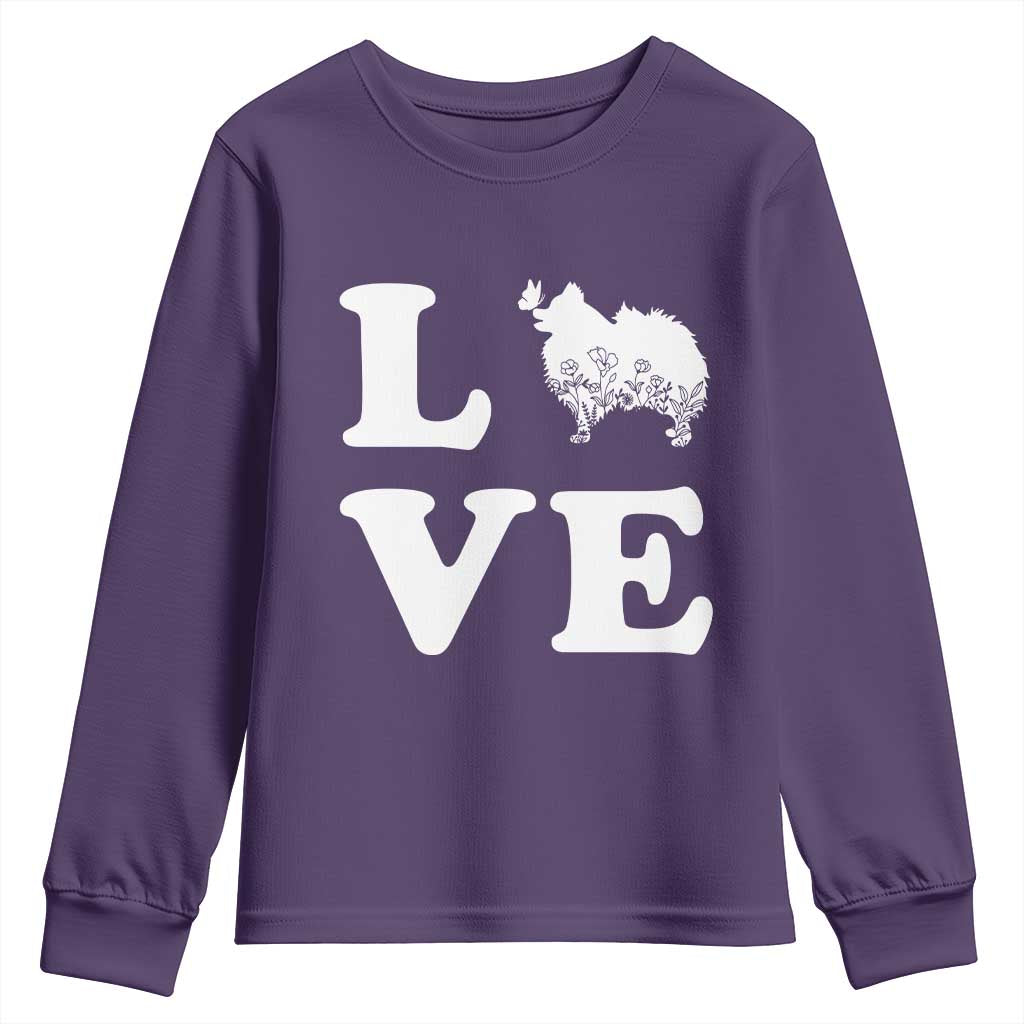 Love Pomeranian Youth Sweatshirt Cute Pom Dog Lover Gift