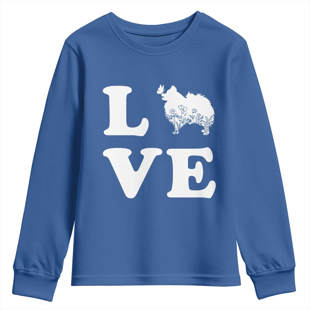 Love Pomeranian Youth Sweatshirt Cute Pom Dog Lover Gift