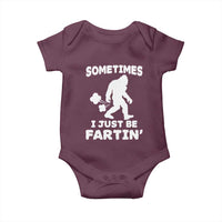 Bigfoot Bathroom Humor Baby Onesie Sometimes I Just Be Fartin