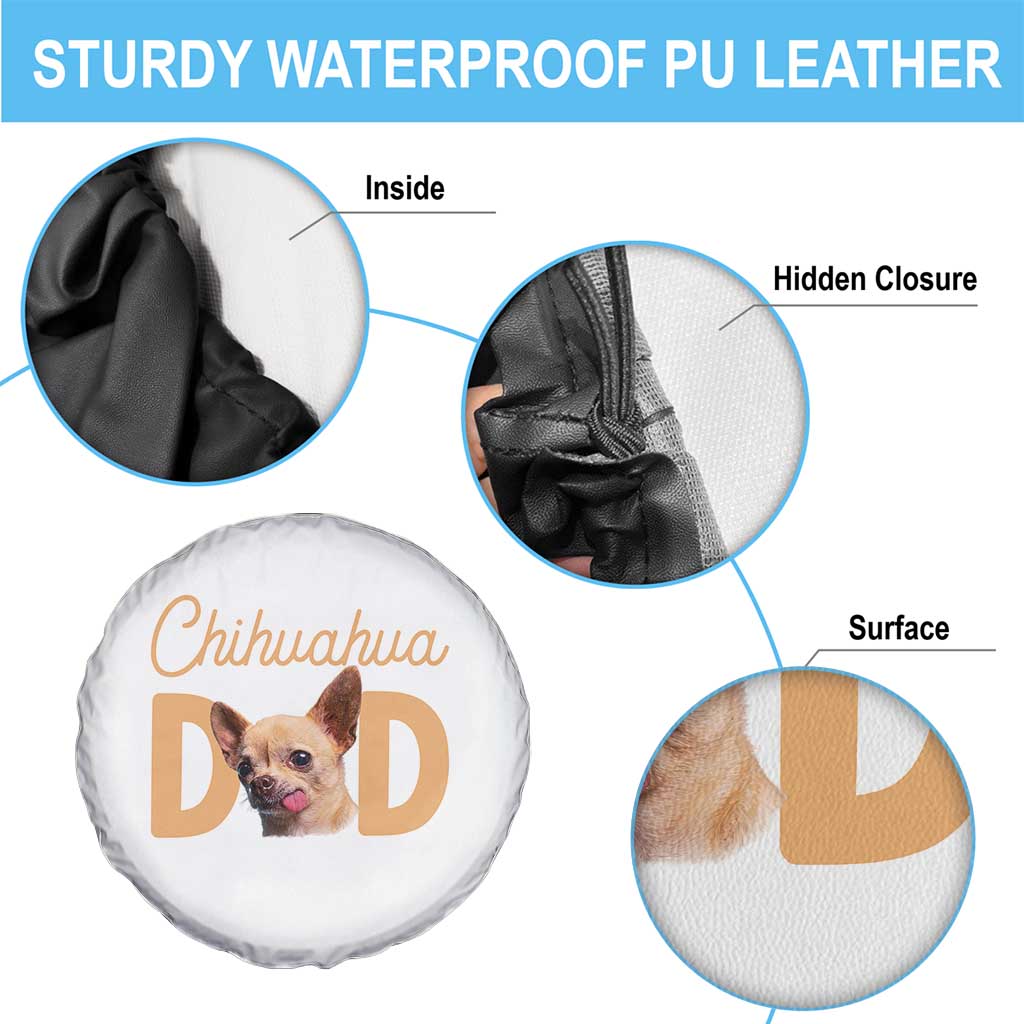 Proud Chihuahua Dad Spare Tire Cover Ankle Biter Dog Lover