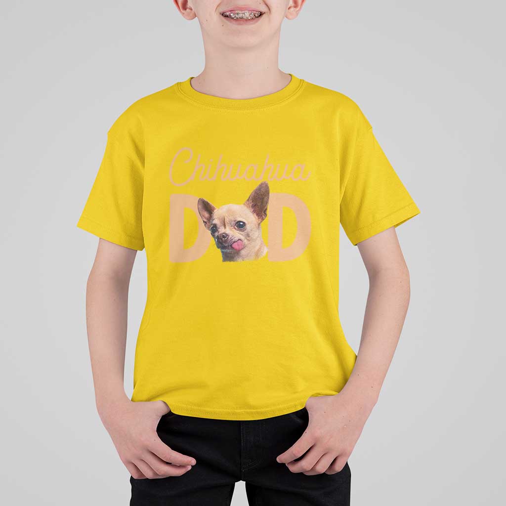 Proud Chihuahua Dad T Shirt For Kid Ankle Biter Dog Lover