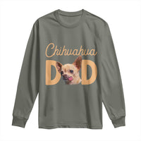 Proud Chihuahua Dad Long Sleeve Shirt Ankle Biter Dog Lover