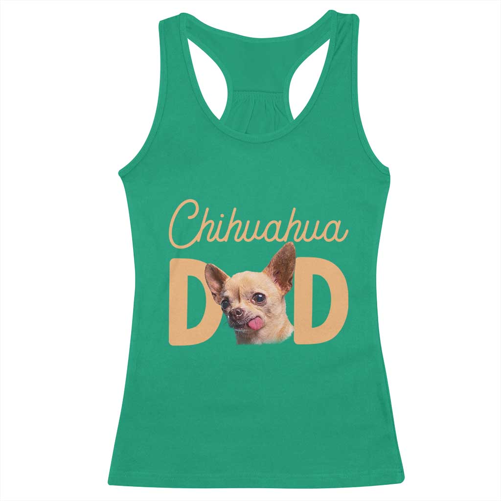 Proud Chihuahua Dad Racerback Tank Top Ankle Biter Dog Lover