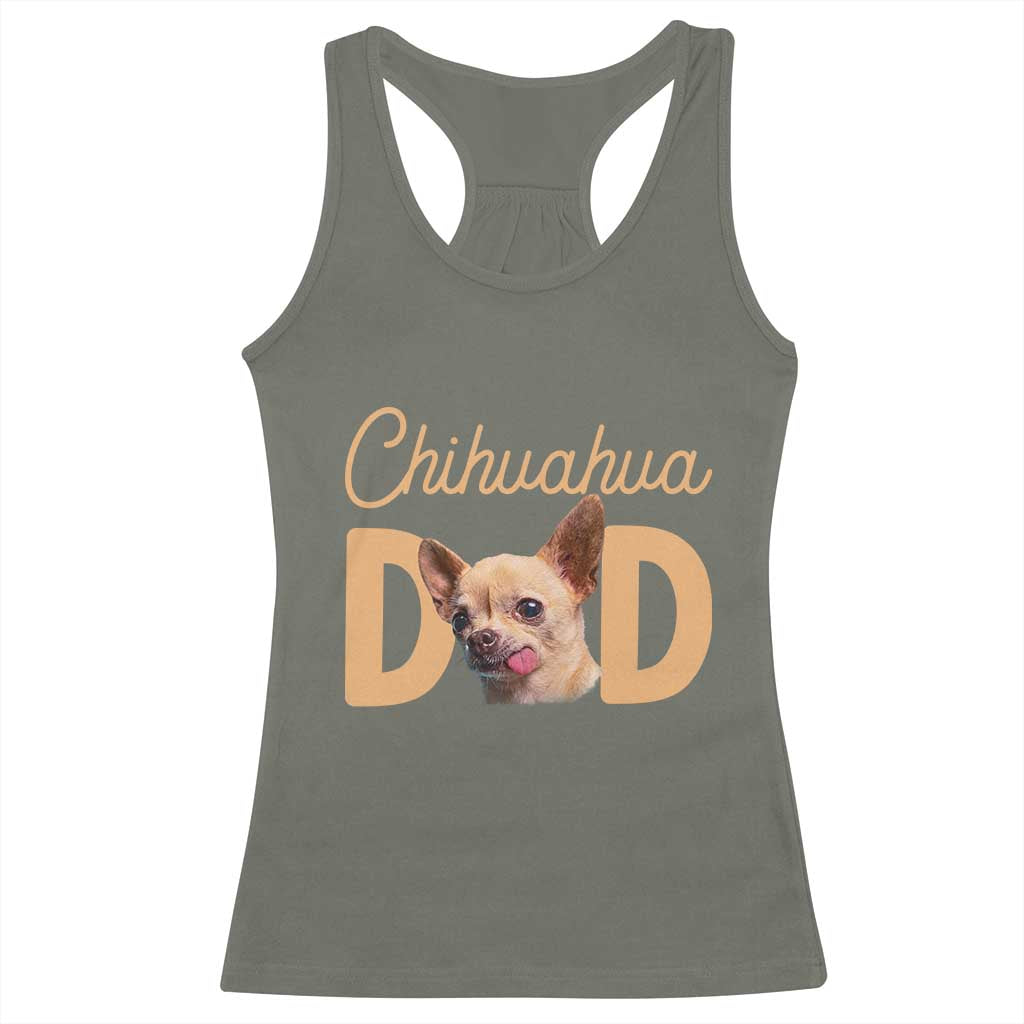 Proud Chihuahua Dad Racerback Tank Top Ankle Biter Dog Lover