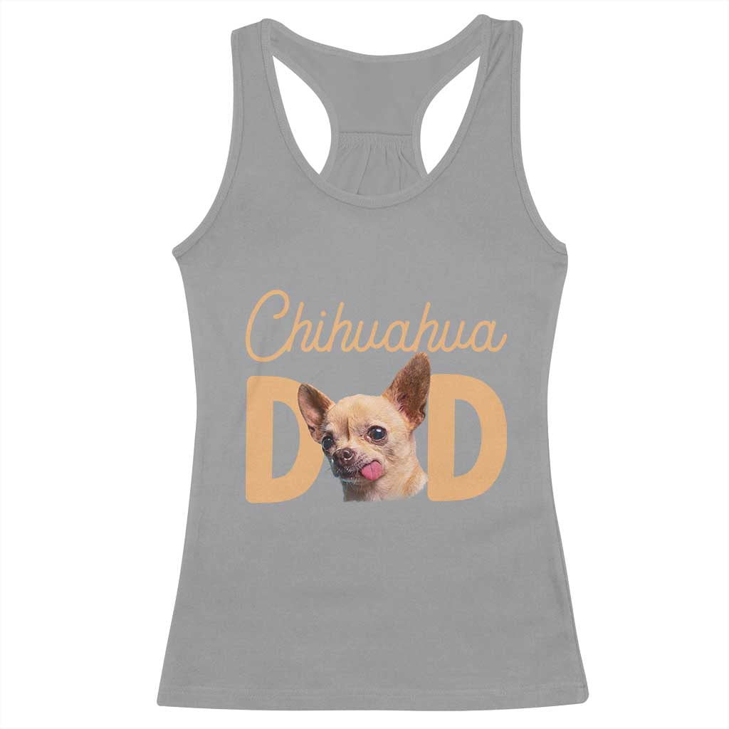 Proud Chihuahua Dad Racerback Tank Top Ankle Biter Dog Lover