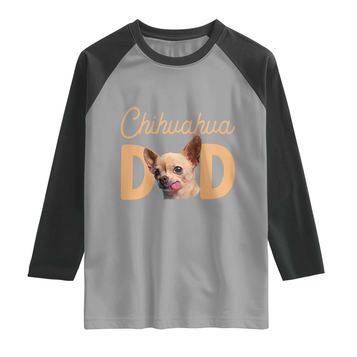 Proud Chihuahua Dad Raglan Shirt Ankle Biter Dog Lover