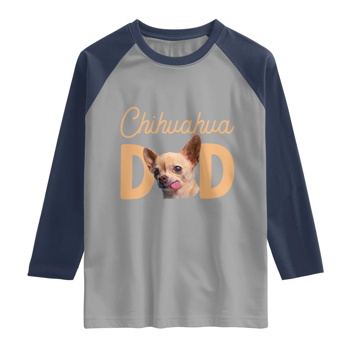 Proud Chihuahua Dad Raglan Shirt Ankle Biter Dog Lover