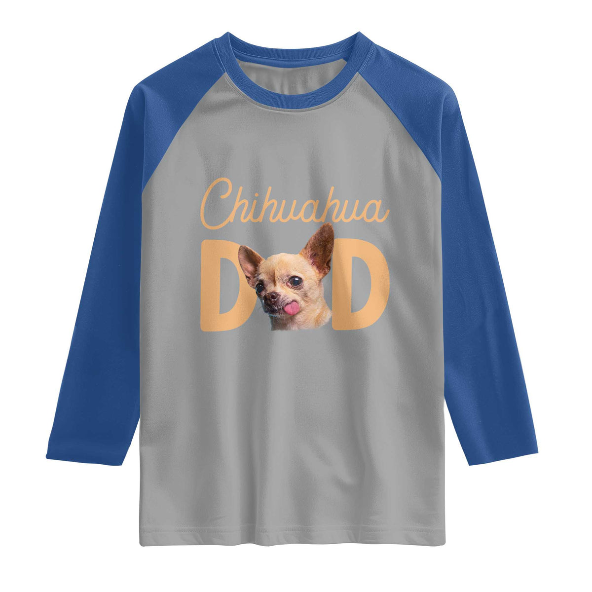 Proud Chihuahua Dad Raglan Shirt Ankle Biter Dog Lover