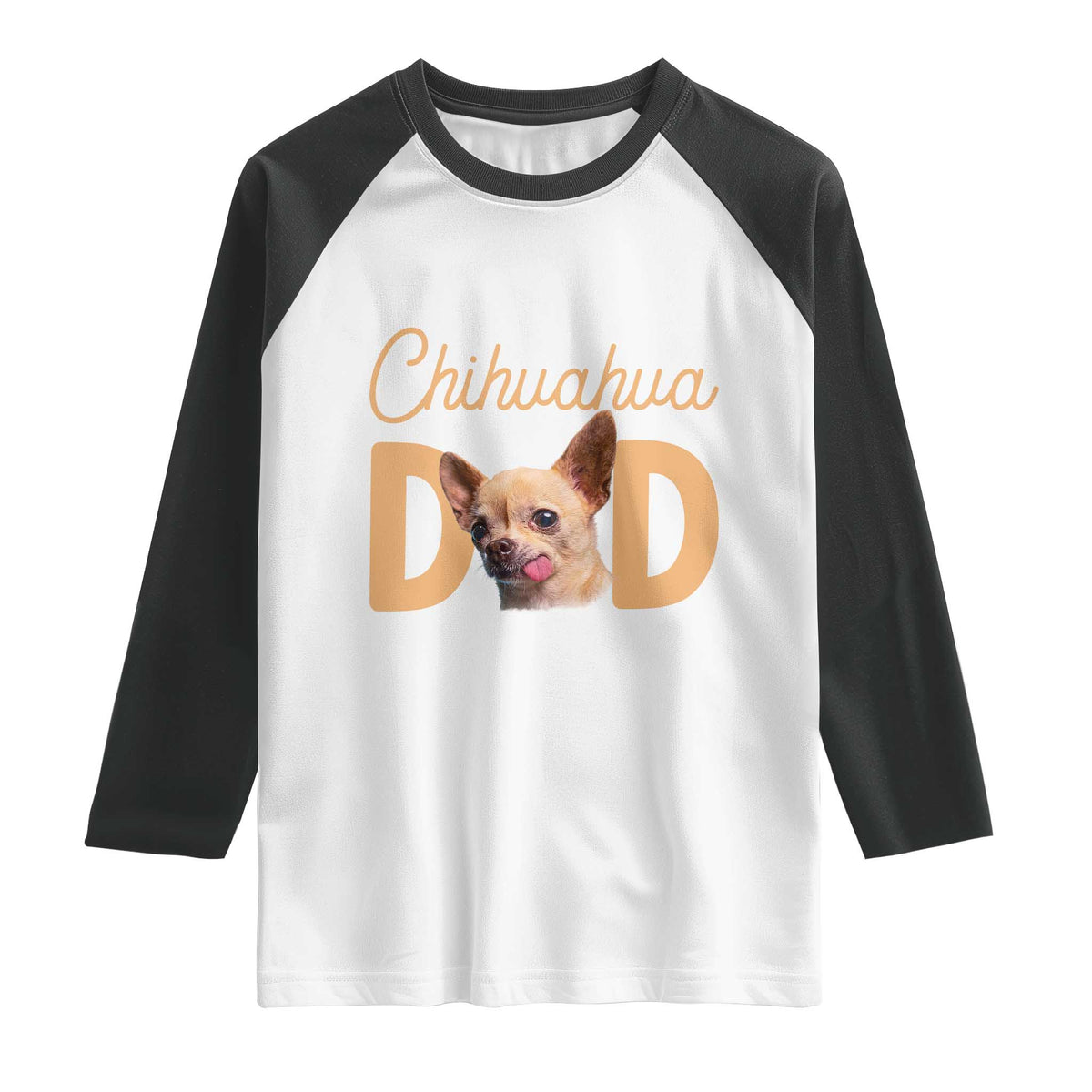 Proud Chihuahua Dad Raglan Shirt Ankle Biter Dog Lover