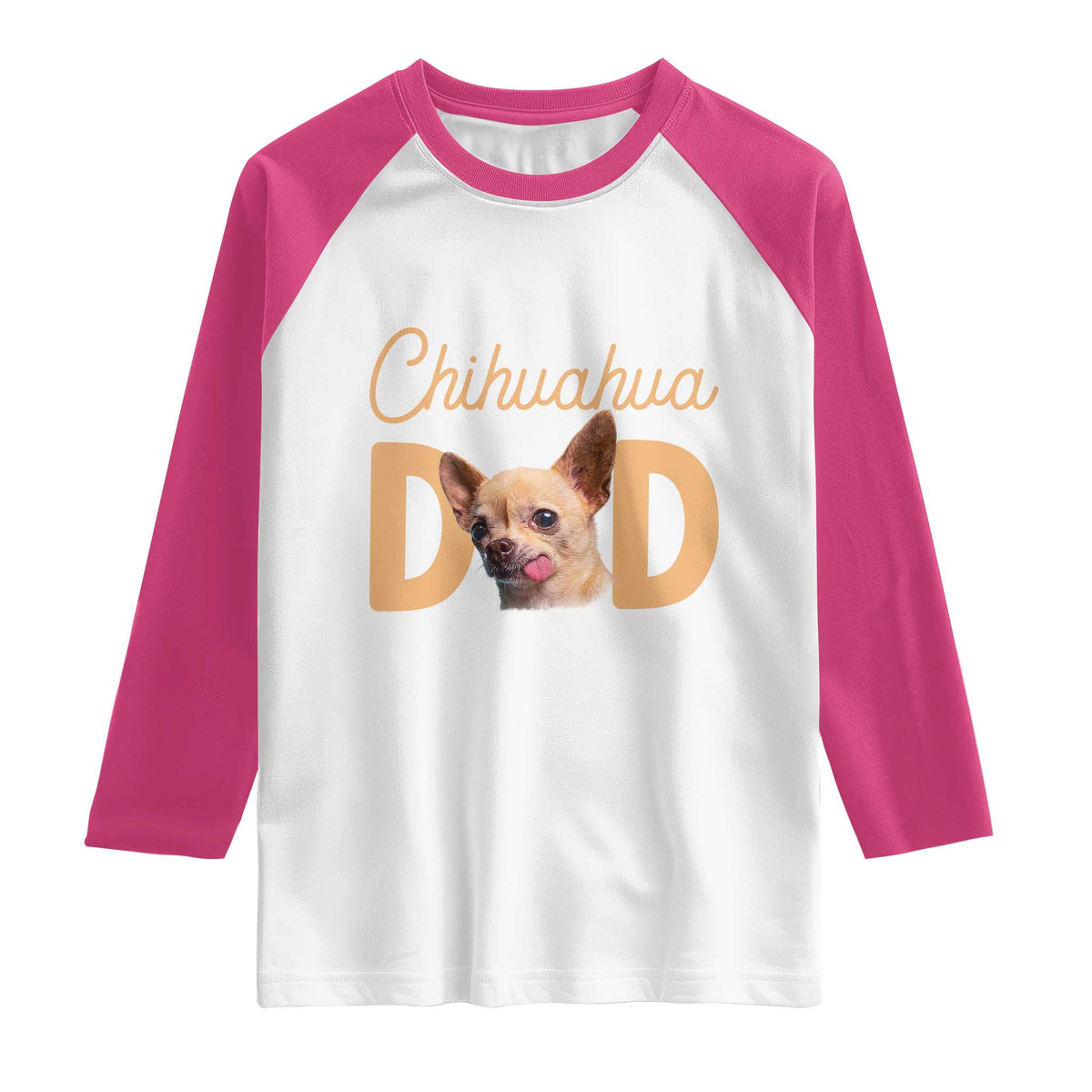 Proud Chihuahua Dad Raglan Shirt Ankle Biter Dog Lover