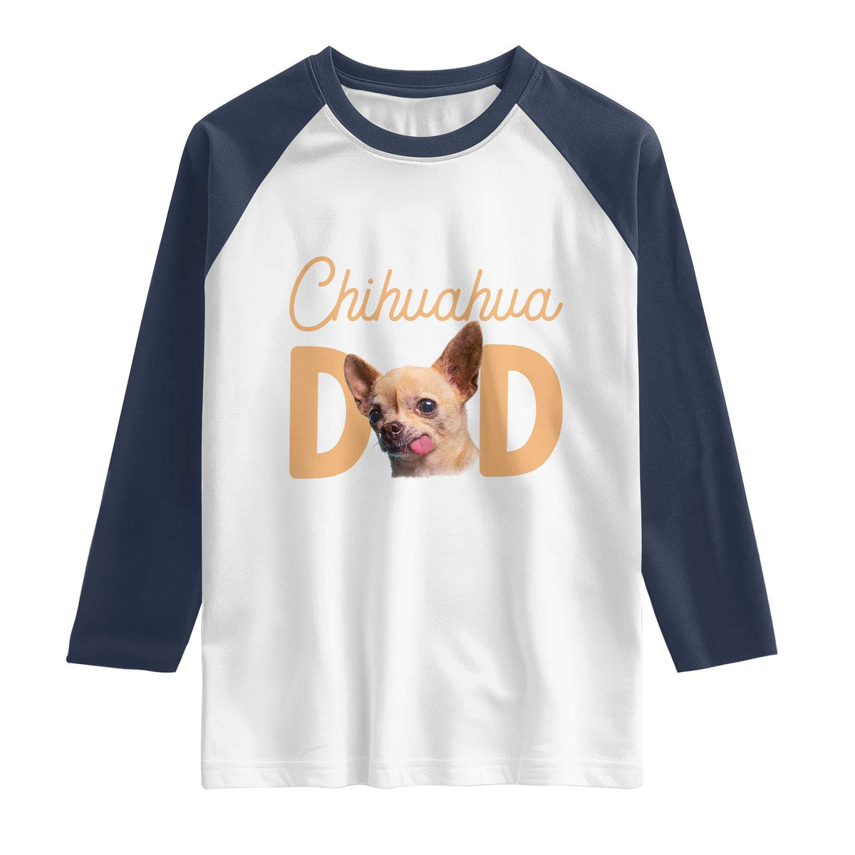 Proud Chihuahua Dad Raglan Shirt Ankle Biter Dog Lover