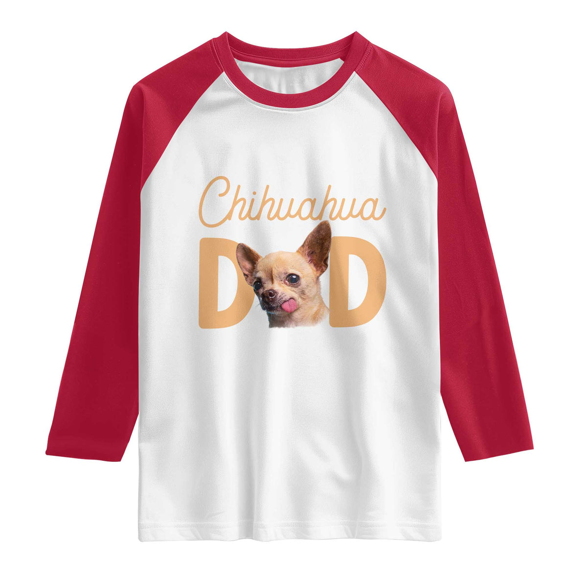 Proud Chihuahua Dad Raglan Shirt Ankle Biter Dog Lover