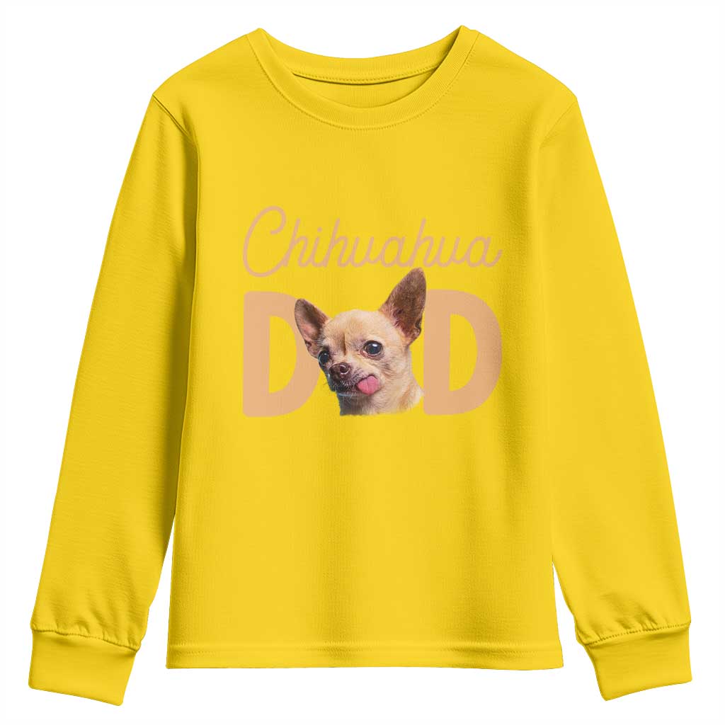 Proud Chihuahua Dad Youth Sweatshirt Ankle Biter Dog Lover