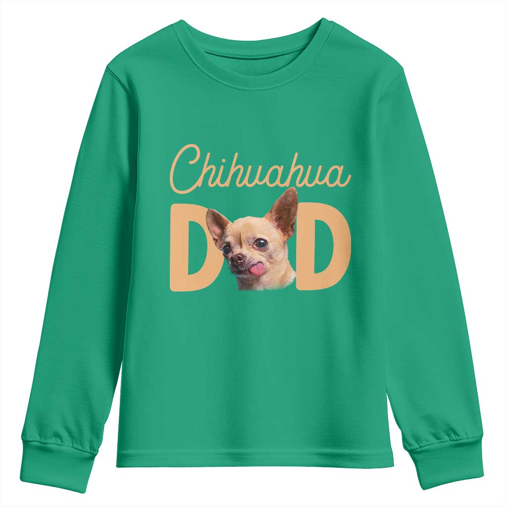 Proud Chihuahua Dad Youth Sweatshirt Ankle Biter Dog Lover