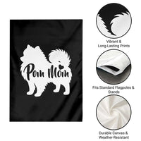Proud Pom Mom Garden Flag Pomeranian Dog Lover Gift