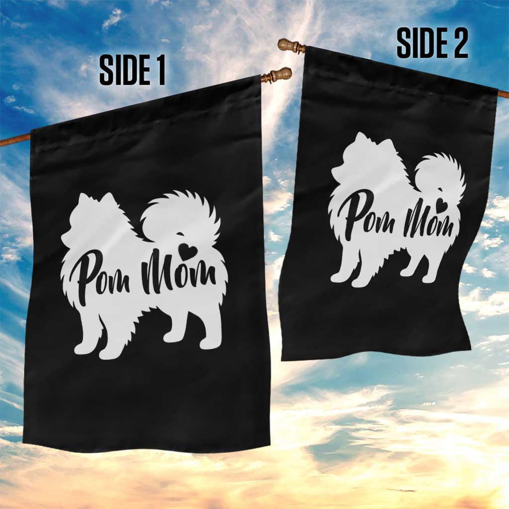 Proud Pom Mom Garden Flag Pomeranian Dog Lover Gift