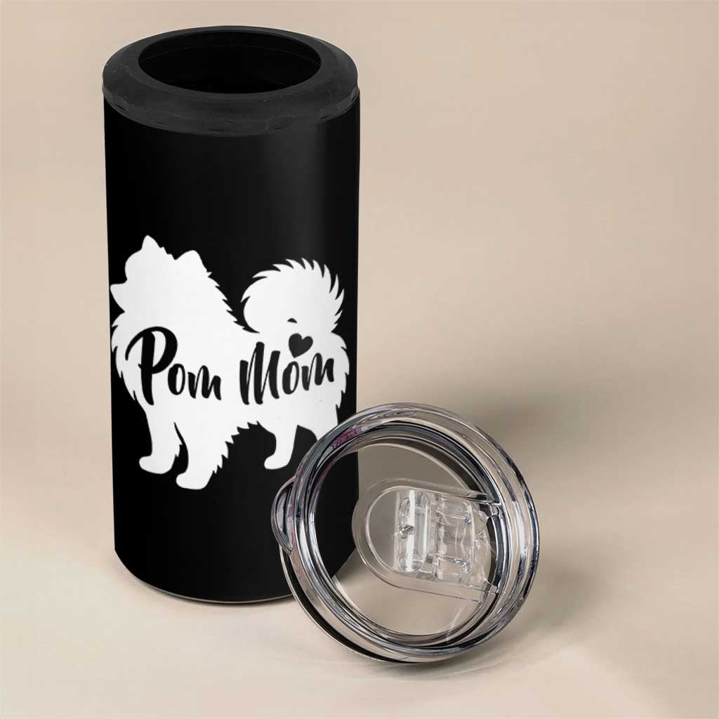 Proud Pom Mom 4 in 1 Can Cooler Tumbler Pomeranian Dog Lover Gift
