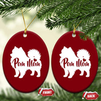 Proud Pom Mom Ceramic Ornament Pomeranian Dog Lover Gift