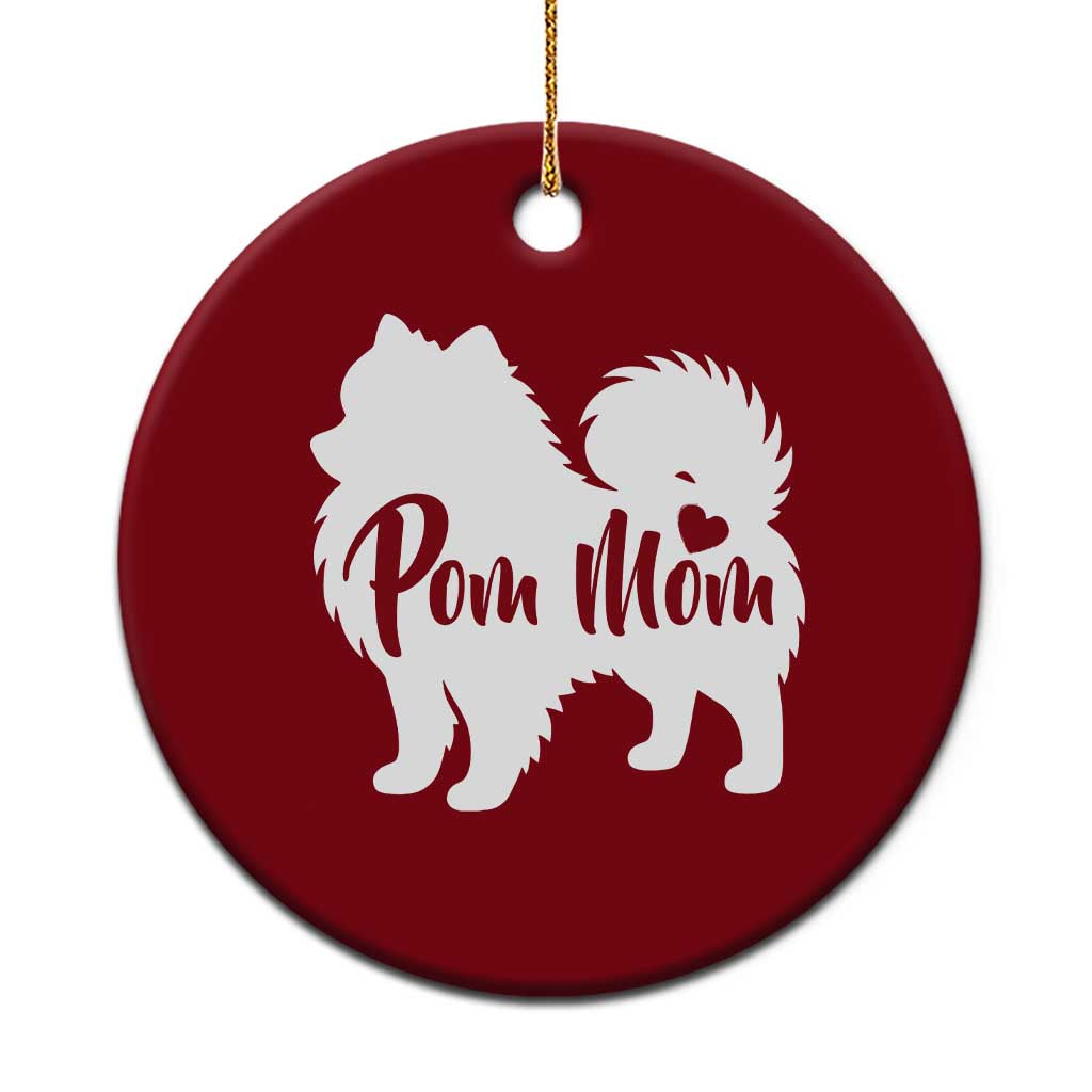 Proud Pom Mom Ceramic Ornament Pomeranian Dog Lover Gift