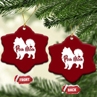 Proud Pom Mom Ceramic Ornament Pomeranian Dog Lover Gift