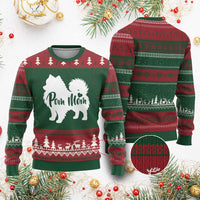 Proud Pom Mom Ugly Christmas Sweater Pomeranian Dog Lover Gift