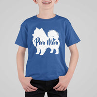 Proud Pom Mom T Shirt For Kid Pomeranian Dog Lover Gift