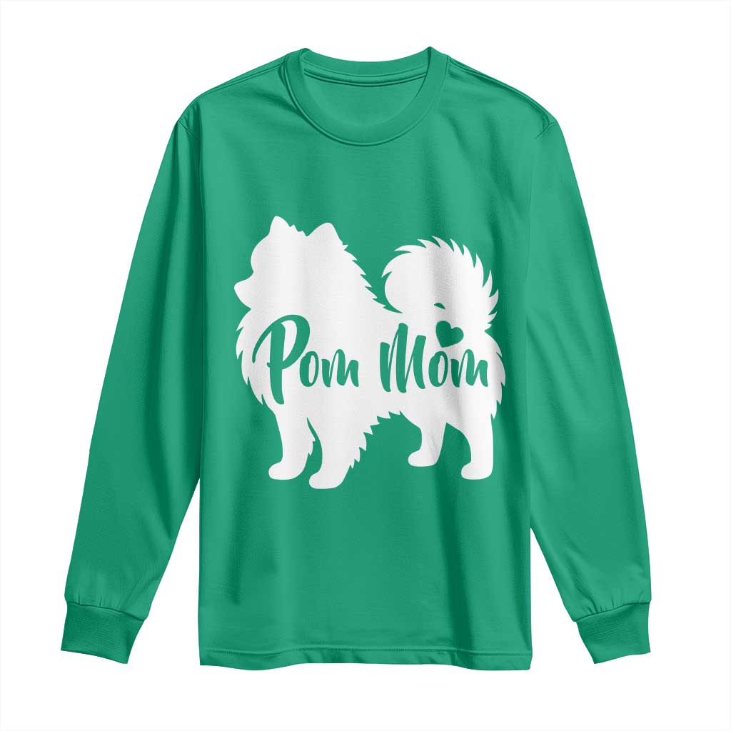 Proud Pom Mom Long Sleeve Shirt Pomeranian Dog Lover Gift