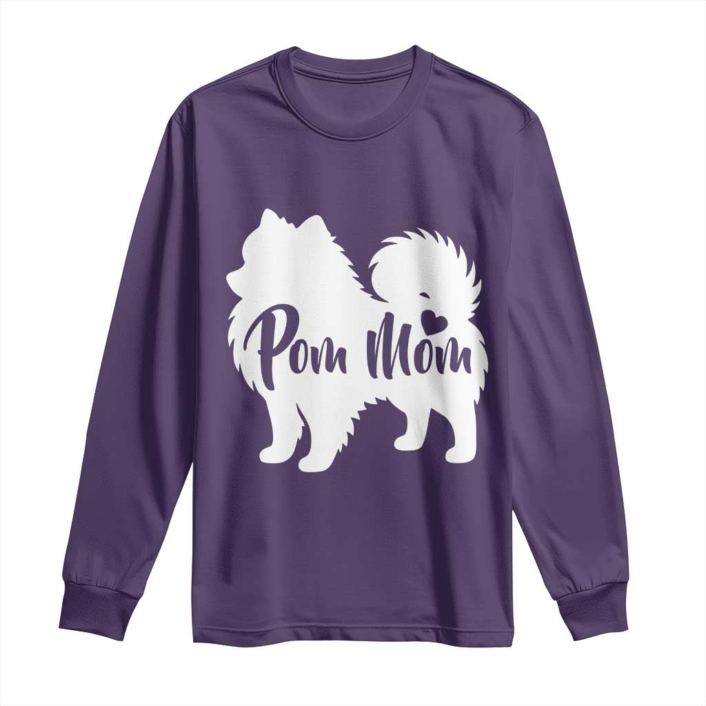 Proud Pom Mom Long Sleeve Shirt Pomeranian Dog Lover Gift