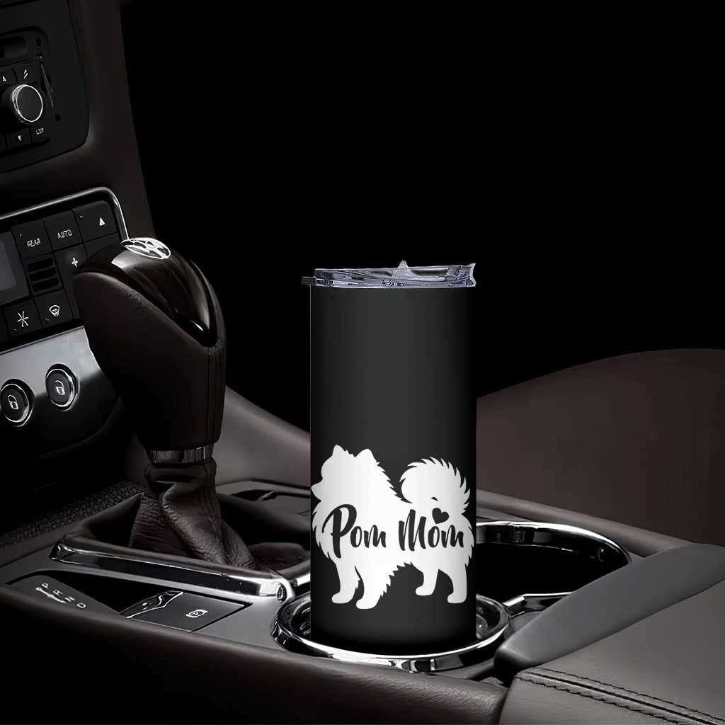 Proud Pom Mom Skinny Tumbler Pomeranian Dog Lover Gift