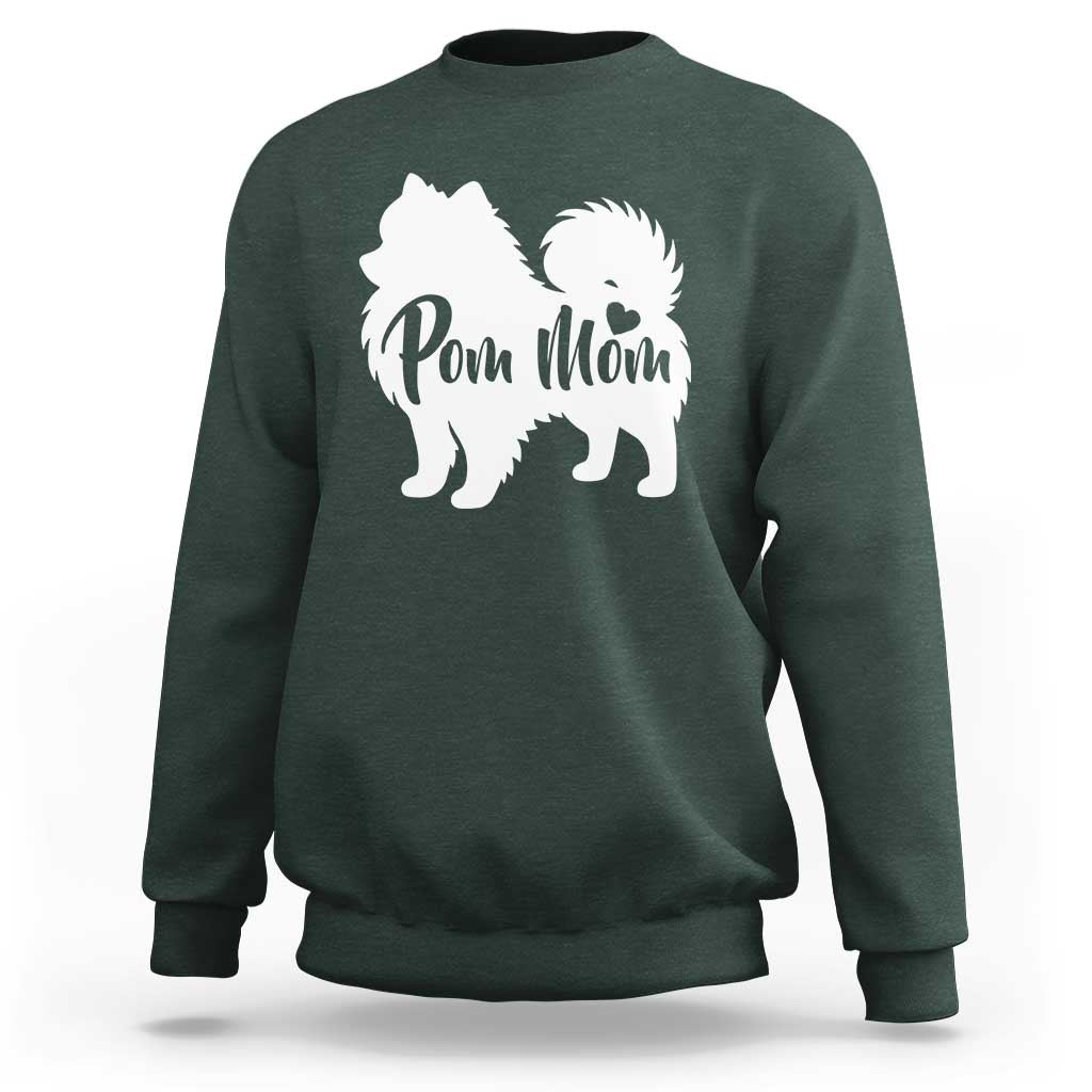 Proud Pom Mom Sweatshirt Pomeranian Dog Lover Gift
