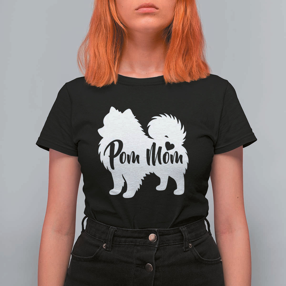 Proud Pom Mom T Shirt For Women Pomeranian Dog Lover Gift
