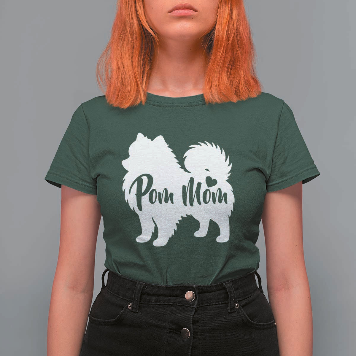 Proud Pom Mom T Shirt For Women Pomeranian Dog Lover Gift