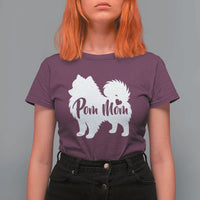 Proud Pom Mom T Shirt For Women Pomeranian Dog Lover Gift