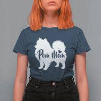 Proud Pom Mom T Shirt For Women Pomeranian Dog Lover Gift
