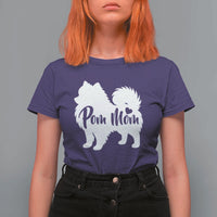 Proud Pom Mom T Shirt For Women Pomeranian Dog Lover Gift