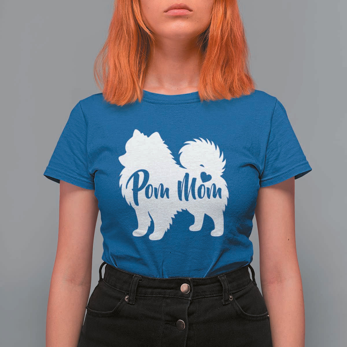 Proud Pom Mom T Shirt For Women Pomeranian Dog Lover Gift