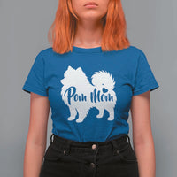 Proud Pom Mom T Shirt For Women Pomeranian Dog Lover Gift