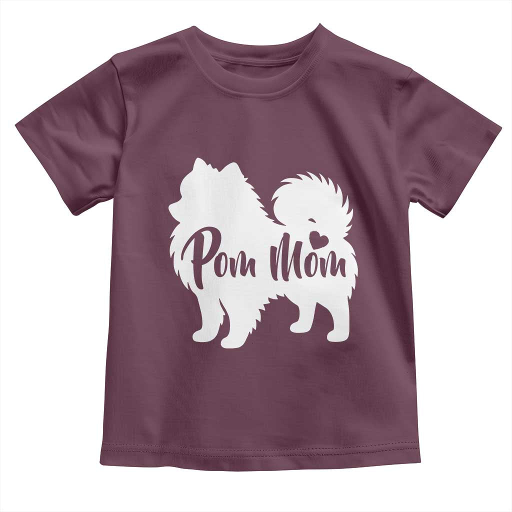Proud Pom Mom Toddler T Shirt Pomeranian Dog Lover Gift