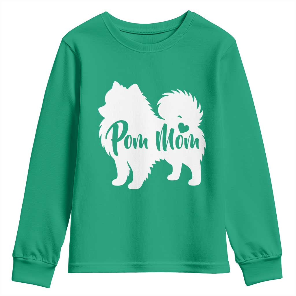 Proud Pom Mom Youth Sweatshirt Pomeranian Dog Lover Gift