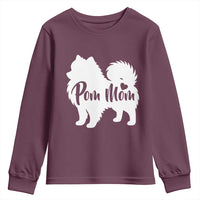 Proud Pom Mom Youth Sweatshirt Pomeranian Dog Lover Gift