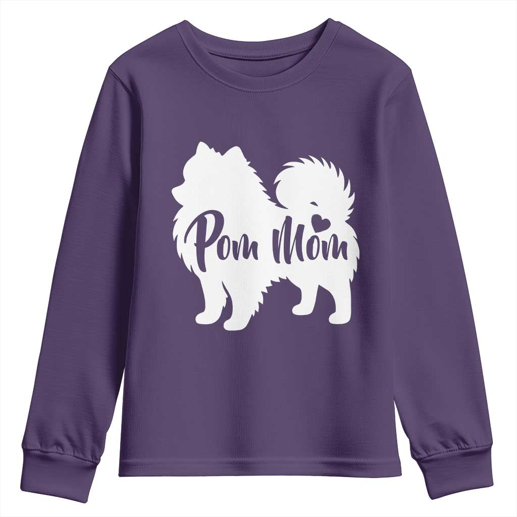 Proud Pom Mom Youth Sweatshirt Pomeranian Dog Lover Gift