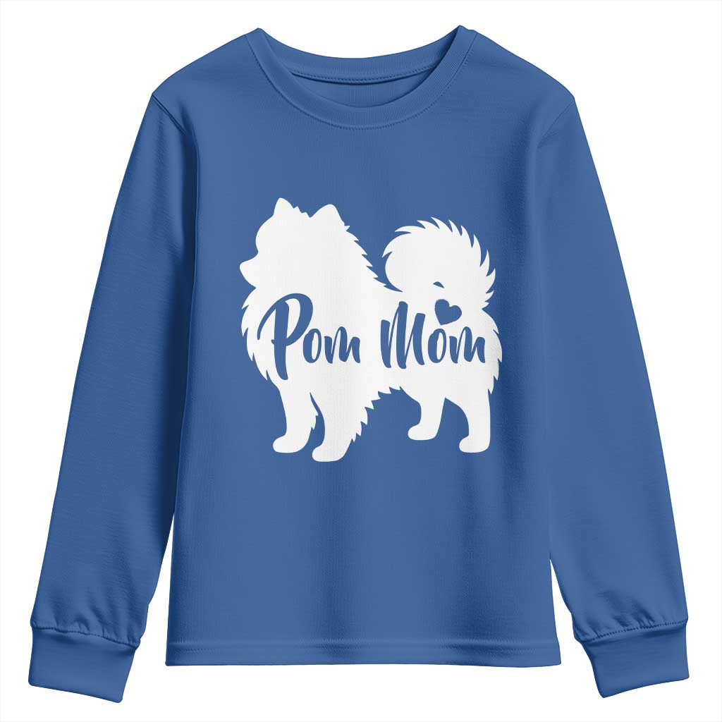 Proud Pom Mom Youth Sweatshirt Pomeranian Dog Lover Gift
