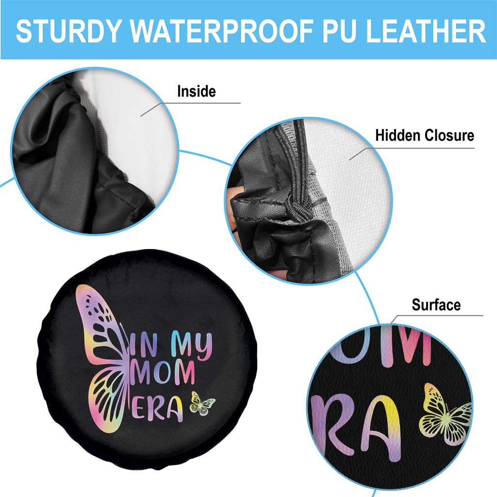 In My Mom Era Spare Tire Cover Colorful Butterfly Mothers Day Gift